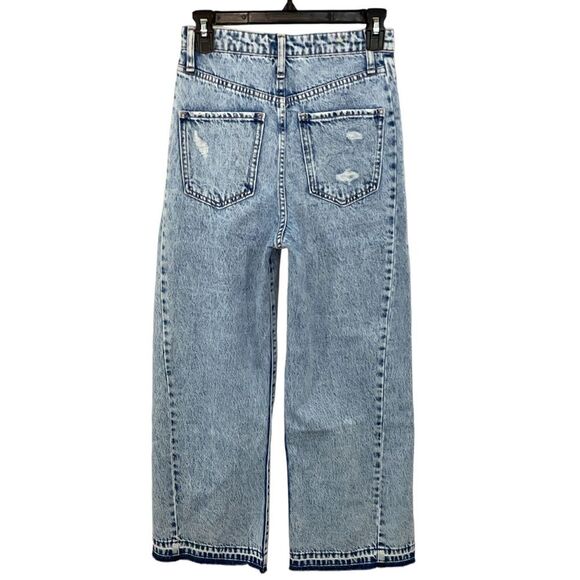 NWT CIRCUS NY High Waist Wide Leg Crop Jeans Size 25 in StrongMan Acid Wash‎ - Picture 3 of 10